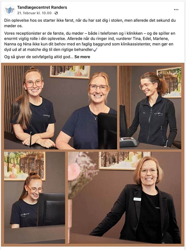 Ekstern marketing afdeling – Tandlægecentret randers